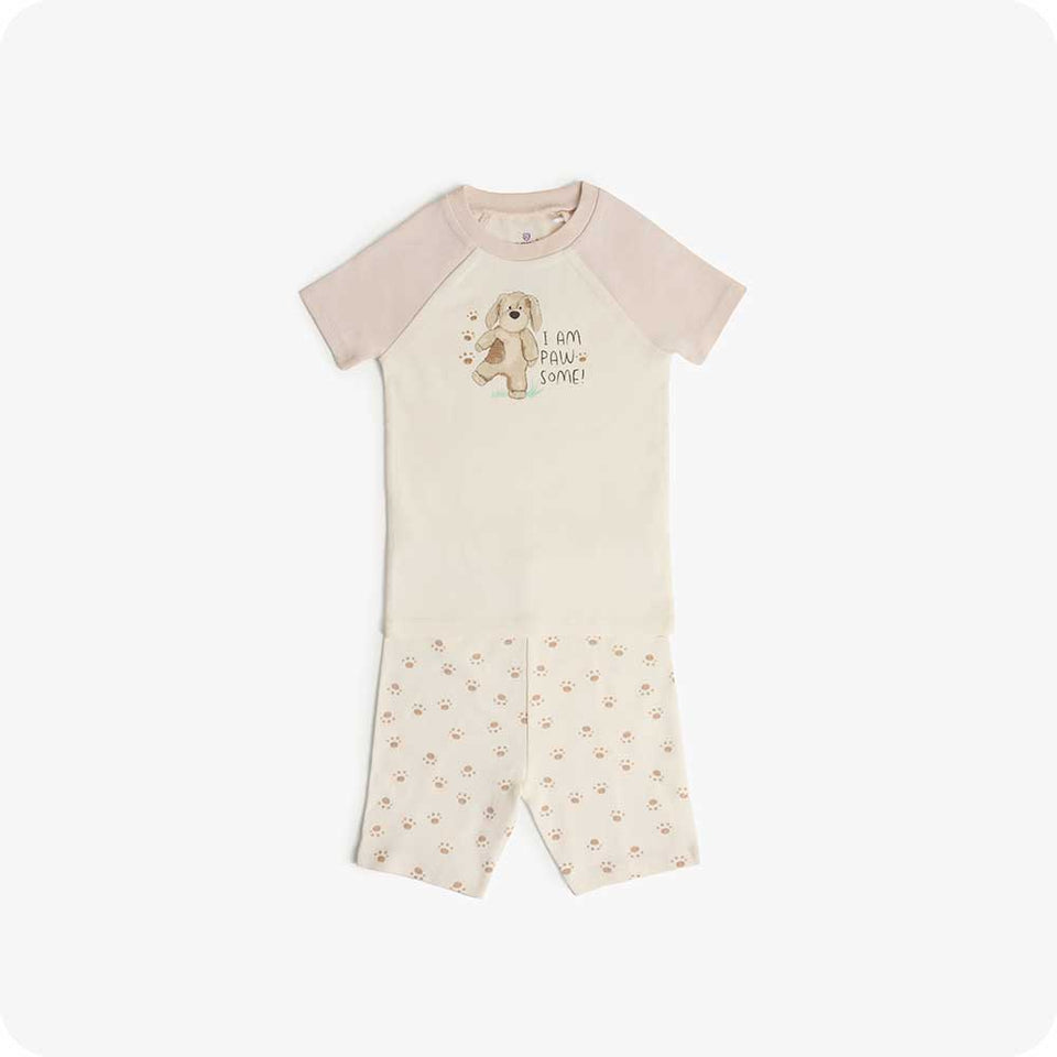Puppy Shorties Pajamas - Dynamic Expressive Pajamas Assortment